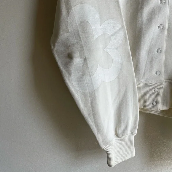 Issey Miyake White Floral Jacket Small Medium